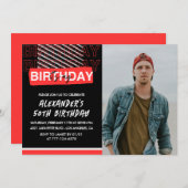 50e verjaardag uitnodigingen Mannen Party Foto Roo (Voorkant / Achterkant)