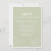 50e verjaardag uitnodigingen Modern Floral Elegant (Voorkant)