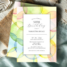 50e verjaardag Uitnodigingen Multi Color