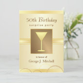 50e verjaardag Uitnodigingen van de Verrassingsdag (Staand voorkant)