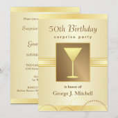 50e verjaardag Uitnodigingen van de Verrassingsdag (Voorkant / Achterkant)