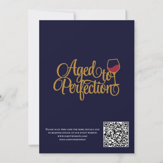 50e verjaardag uitnodigingen: Vijftig jaar jong, Q Kaart (Achterkant)