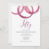 50e verjaardag uitnodigingen Volwassen Wijnfeest (Voorkant)