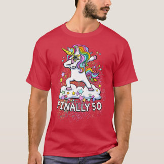 50e verjaardag, unicorn cool dabbing t-shirt
