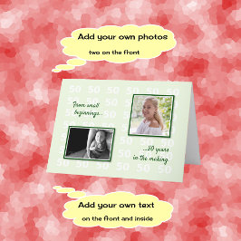 50e verjaardag uw foto's en tekst kaart