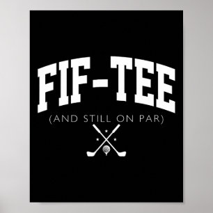 50e verjaardag vader golf 50 jaar oud fif-t-shirt poster