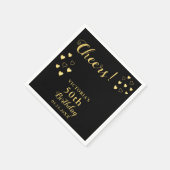 50e verjaardag van aanpasbare zwarte en gouden Che Servet (Hoek)