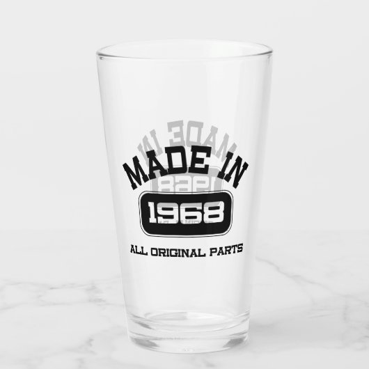 50e verjaardag van Beer Pint Glass Glas (Achterkant)