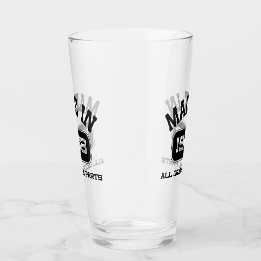 50e verjaardag van Beer Pint Glass Glas (Rechts)