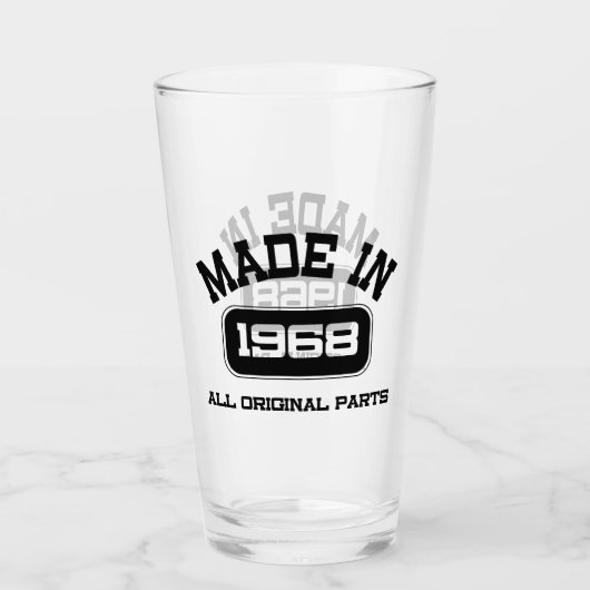 50e verjaardag van Beer Pint Glass Glas (Voorkant)