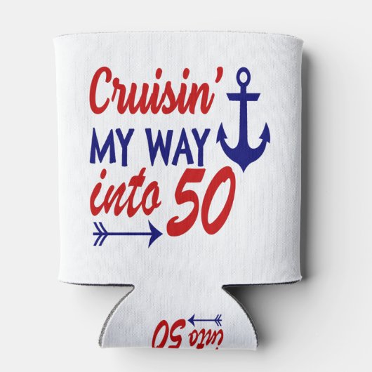 50e verjaardag van Birthday Cruise Blikjeskoeler (Achterkant)