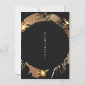 50e verjaardag van Black and Gold Party Classic Kaart (Achterkant)