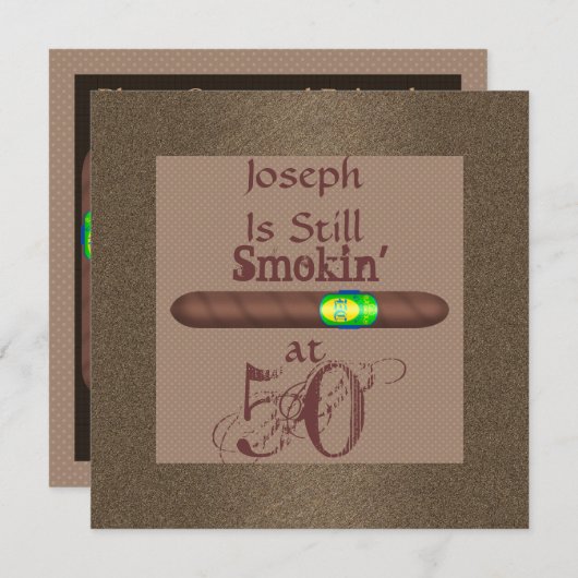 50e verjaardag van Cigar Kaart (Voorkant / Achterkant)