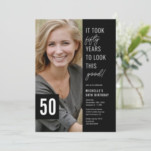 50e verjaardag van de 50e verjaardag van de 50e fo kaart (Staand voorkant)