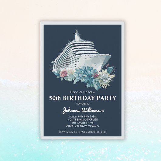 50e verjaardag van de 50e verjaardag van de cruise kaart