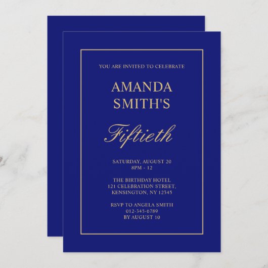 50e verjaardag van de 50e verjaardag van de goudma kaart (Voorkant / Achterkant)