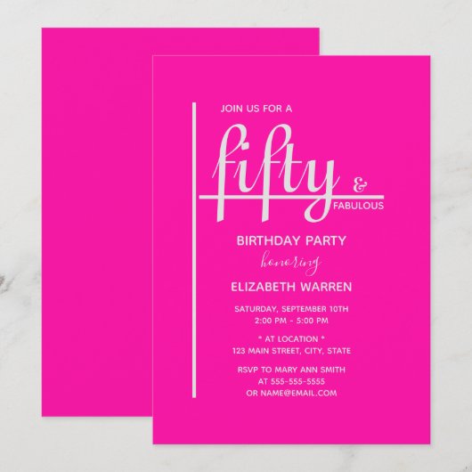 50e verjaardag van de 50e verjaardag van de opwind kaart (Voorkant / Achterkant)