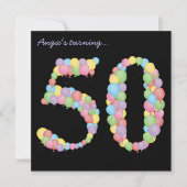 50e verjaardag van de Aangepaste Uitnodiging van d (Voorkant)