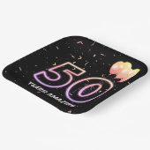 50e verjaardag van de ballonnen en Confetti Papieren Bordje (Gebogen)