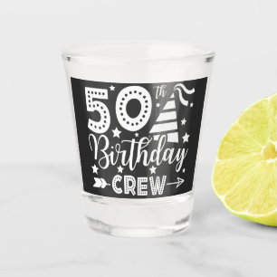 50e verjaardag van de bemanning van 50 partijen shot glas
