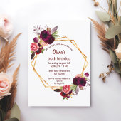 50e verjaardag van de bogundische bloemen gouden g kaart