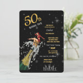 50e verjaardag van de Champagne Cork Inv Kaart (Staand voorkant)