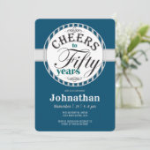 50e verjaardag van de Cheers tot vijftig jaar Kaart (Staand voorkant)