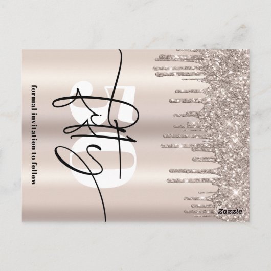 50e verjaardag van de feestdag sparen de datum briefkaart (Achterkant)