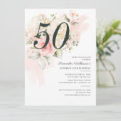 50e verjaardag van de Floral van de verrassingspar Kaart (Staand voorkant)