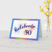 50e verjaardag van de geboorte kaart (Gele Bloem)
