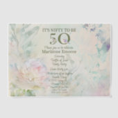 50e verjaardag van de geboorte vellum uitnodigingen (Voorkant)