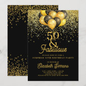 50e verjaardag van de gouden zwarte feestdag in kaart (Voorkant / Achterkant)
