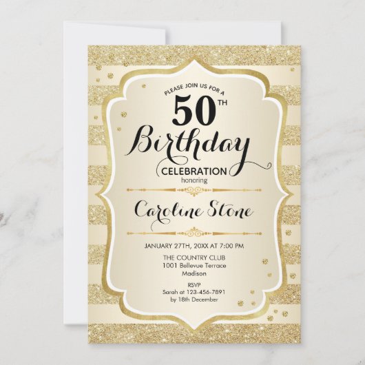 50e verjaardag van de goudprijs kaart (Voorkant)