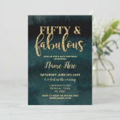 50e verjaardag van de goudprijs van de 50e verjaar kaart (Staand voorkant)