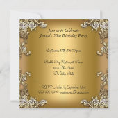 50e verjaardag van de gouduitnodiging kaart (Achterkant)