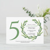 50e verjaardag van de Groene Leef Wreath Kaart (Staand voorkant)