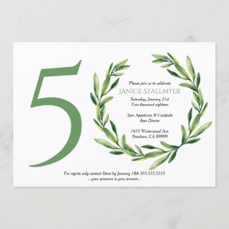 50e verjaardag van de Groene Leef Wreath Kaart