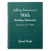 50e verjaardag van de Guest Book Green Spiral Notitieboek (Voorkant)