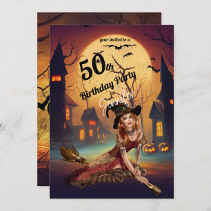 50e verjaardag van de Halloween-partij Kaart