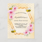 50e verjaardag van de honingraat van zoete hommels briefkaart (Voorkant)