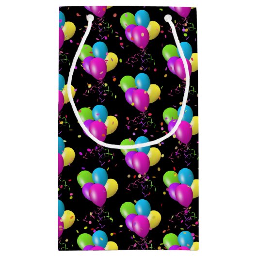 50e verjaardag van de luchtballonnen en Confetti Klein Cadeauzakje (Achterkant)