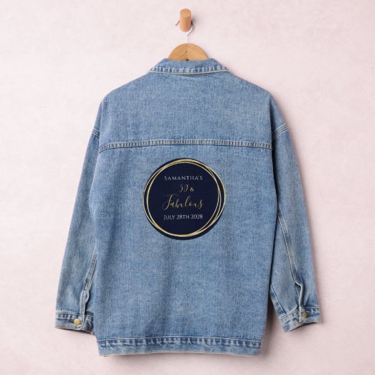 50e verjaardag van de marine Gold Birthday Party Denim Jacket (Hangar)