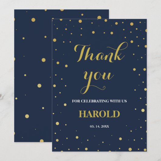 50e verjaardag van de moderne goudzeemacht op Conf Bedankkaart (Voorkant / Achterkant)