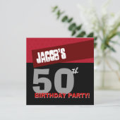 50e verjaardag van de Moderne Red Black G400 Kaart (Staand voorkant)