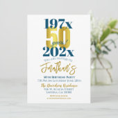 50e verjaardag van de Moderne verjaardag van de ve Kaart (Staand voorkant)