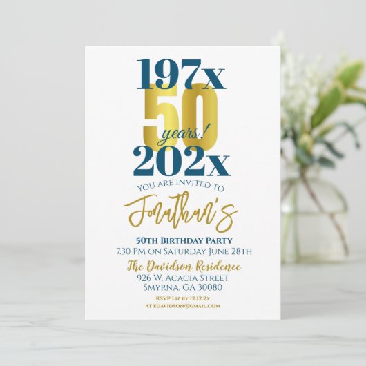 50e verjaardag van de Moderne verjaardag van de ve Kaart (Staand voorkant)