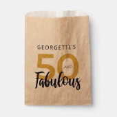 50e verjaardag van de partij 50 en gepersonaliseer bedankzakje (Voorkant)