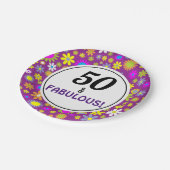 50e verjaardag van de partij 50 en verbazingwekken papieren bordje (Gekanteld)