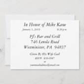 50e verjaardag van de persoonlijke Rode & Gold-uit Kaart (Achterkant)