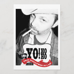 50e verjaardag van de Piratenpartij Foto-uitnodigi Kaart